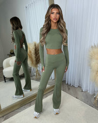 Darcy Two Piece Gym Set- Khaki