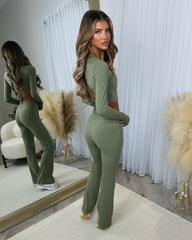 Darcy Two Piece Gym Set- Khaki