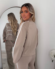Liana Zip Hoodie and Trouser Set - Mocha