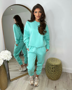 Tulip Round Neck Tracksuit Set - Mint