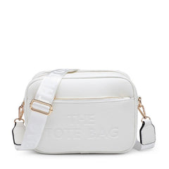 Rhea 'The Tote Bag' Multi Pocket Cross Body Bag - White