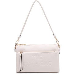 Rachael Multi Zip Double Strap 'The Tote Bag' Embossed Bag - Beige