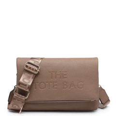 Tilly 'The Tote Bag' Fold Over Zip Top Design Bag - Mocha