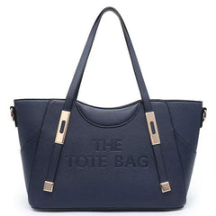 Anya 'The Tote Bag' Gold Detail Women's Handbag - Navy