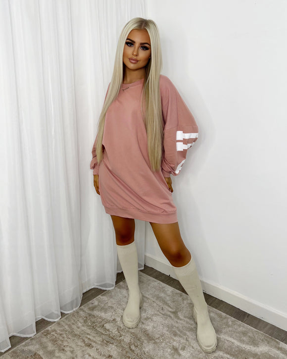 BUFFALO Slogan Oversized Jumper - Light Pink