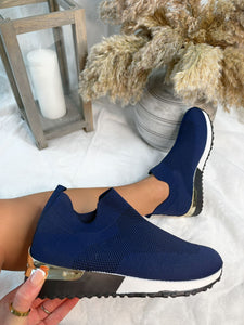 Leonie Sock Trainers - Navy